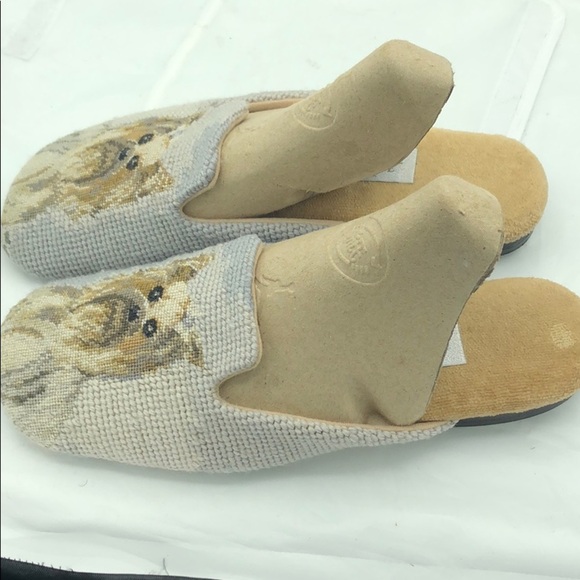 Amy Jo Gladestone NY Needle Point Terrier Mules Women’s Small - Picture 3 of 10